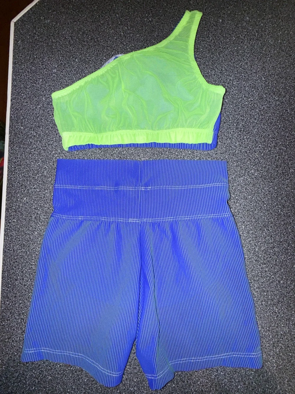 Taytr Vibe Dancewear One-Shoulder Dance Set - Blue Size Adult Small